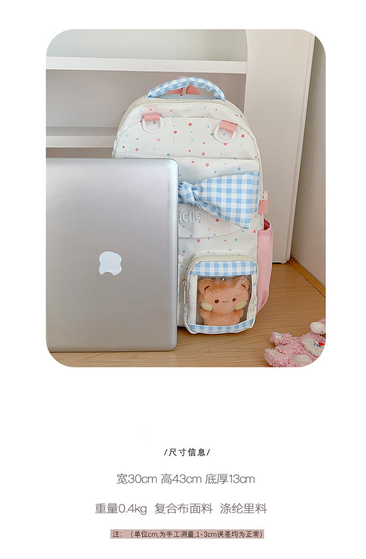 ins卡通女孩背包初高中大学生双肩包可爱包轻便通勤旅行背包